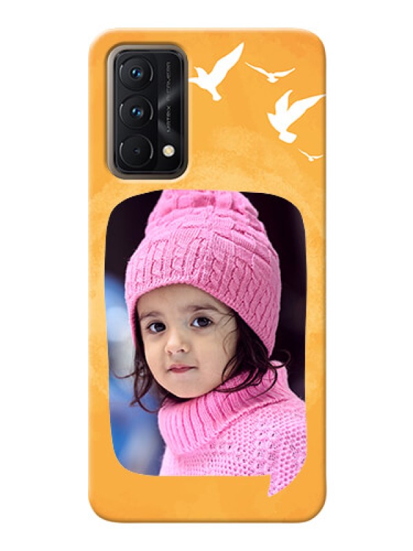 Custom Realme GT Master Phone Covers: Water Color Design with Bird Icons