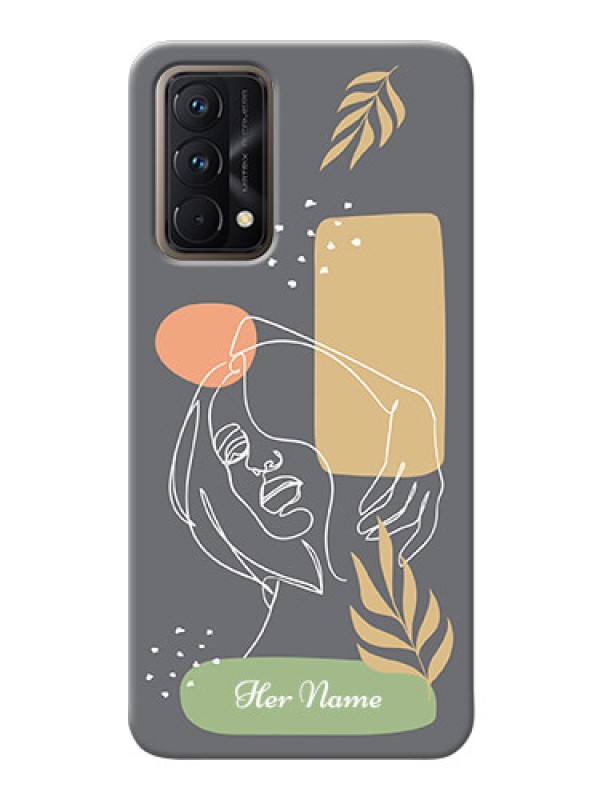 Custom Realme Gt Master Edition Phone Back Covers: Gazing Woman line art Design