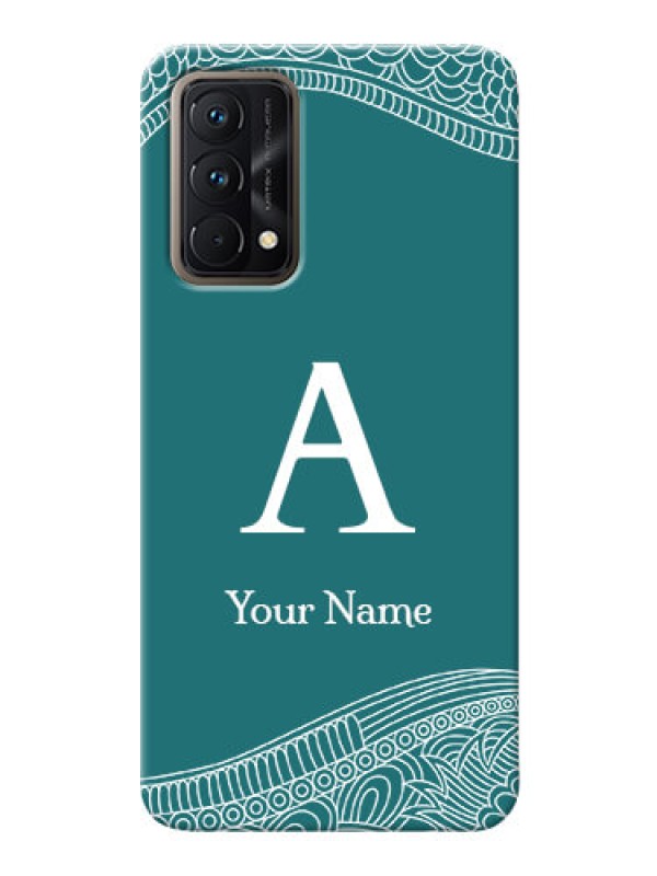Custom Realme Gt Master Edition Mobile Back Covers: line art pattern with custom name Design