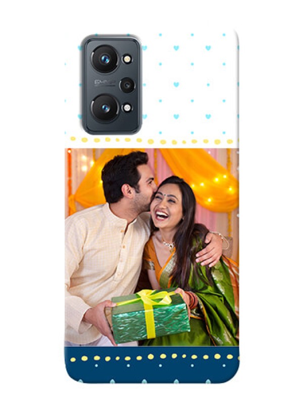 Custom Realme GT Neo 2 Phone Covers: White and Blue Abstract Design