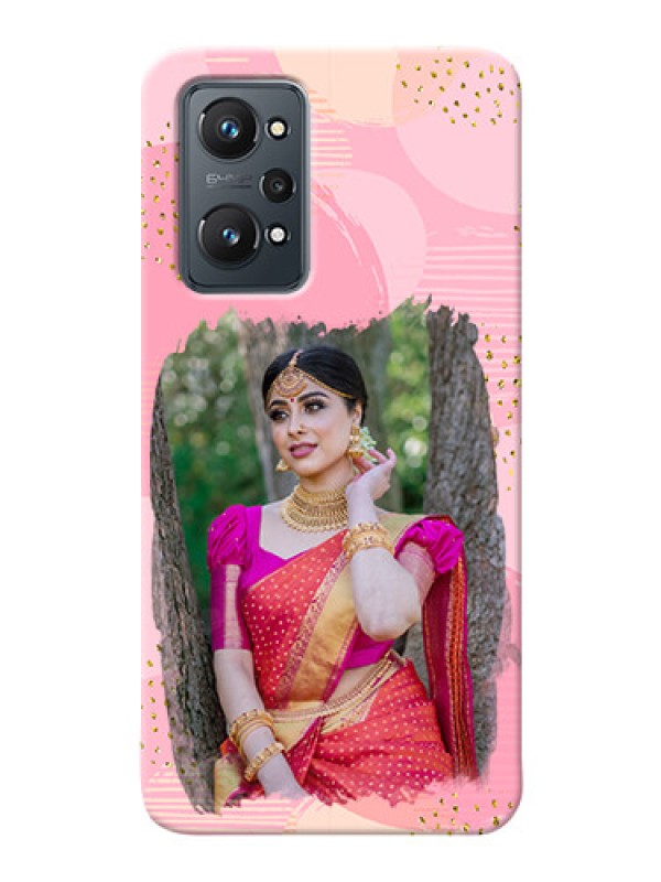 Custom Realme GT Neo 2 Phone Covers for Girls: Gold Glitter Splash Design