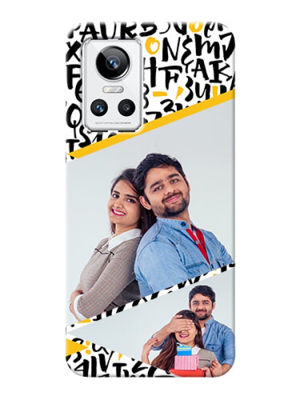Custom Realme GT Neo 3 150W Phone Back Covers: Letters Pattern Design