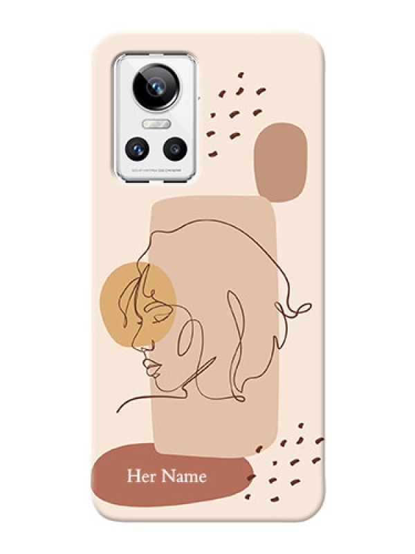 Custom Realme Gt Neo 3 150W Custom Phone Covers: Calm Woman line art Design