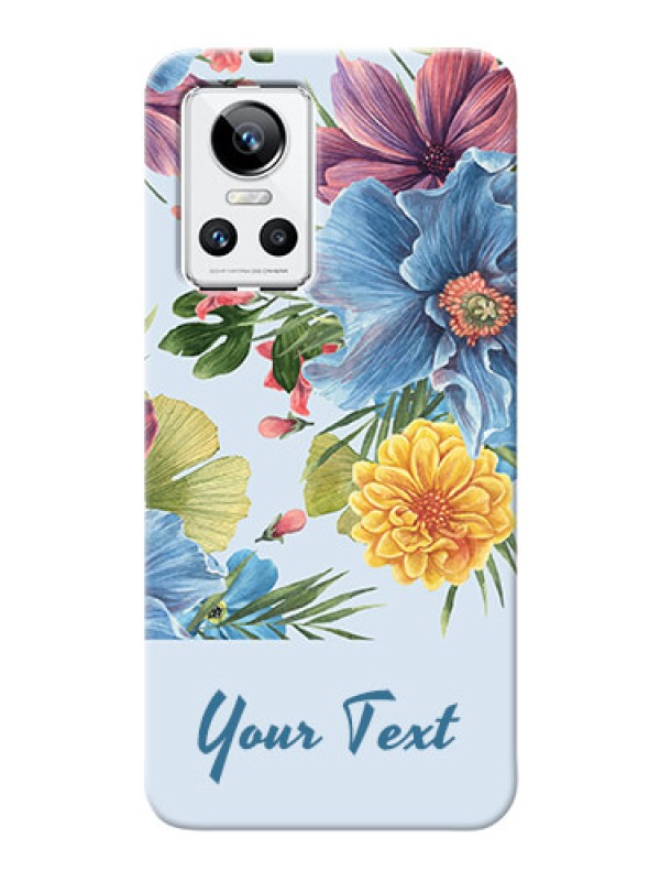Custom Realme Gt Neo 3 150W Custom Phone Cases: Stunning Watercolored Flowers Painting Design