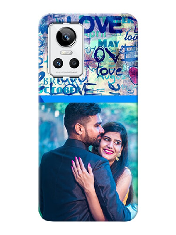 Custom Realme GT Neo 3 5G Mobile Covers Online: Colorful Love Design
