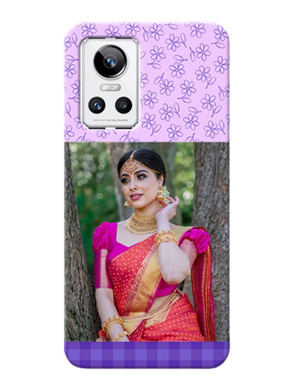 Custom Realme GT Neo 3 5G Mobile Cases: Purple Floral Design