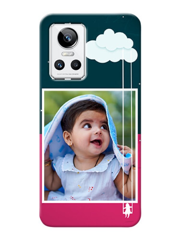Custom Realme GT Neo 3 5G custom phone covers: Cute Girl with Cloud Design