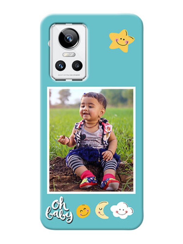 Custom Realme GT Neo 3 5G Personalised Phone Cases: Smiley Kids Stars Design