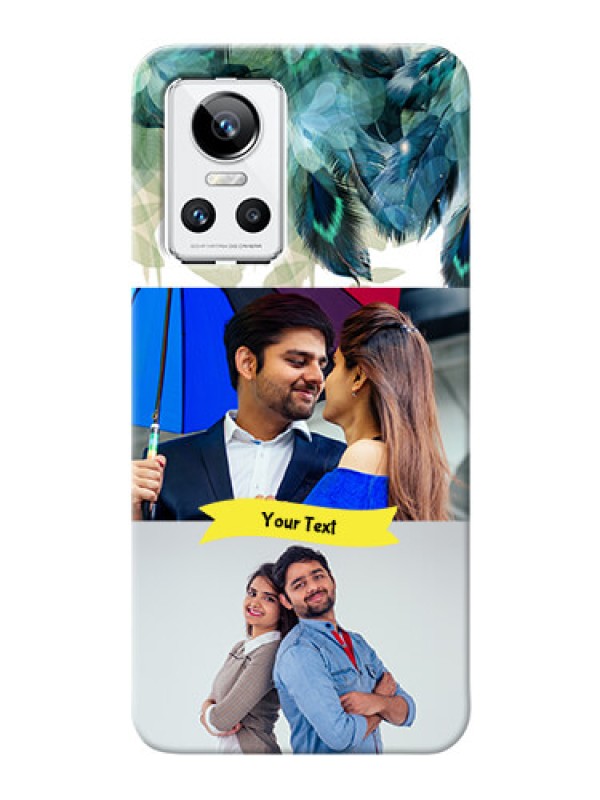 Custom Realme GT Neo 3 5G Phone Cases: Image with Boho Peacock Feather Design