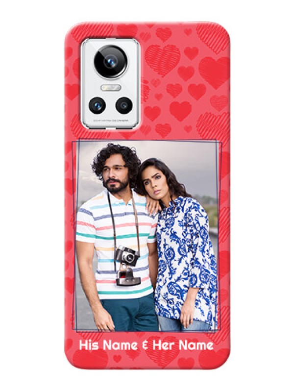 Custom Realme GT Neo 3 5G Mobile Back Covers: with Red Heart Symbols Design