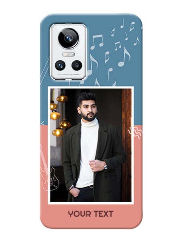 Custom Realme GT Neo 3 5G Phone Back Covers with Color Musical Note Design