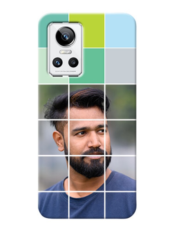 Custom Realme GT Neo 3 5G personalised phone covers with white box pattern 