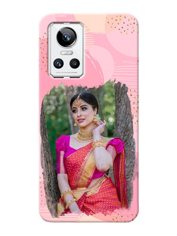 Custom Realme GT Neo 3 5G Phone Covers for Girls: Gold Glitter Splash Design