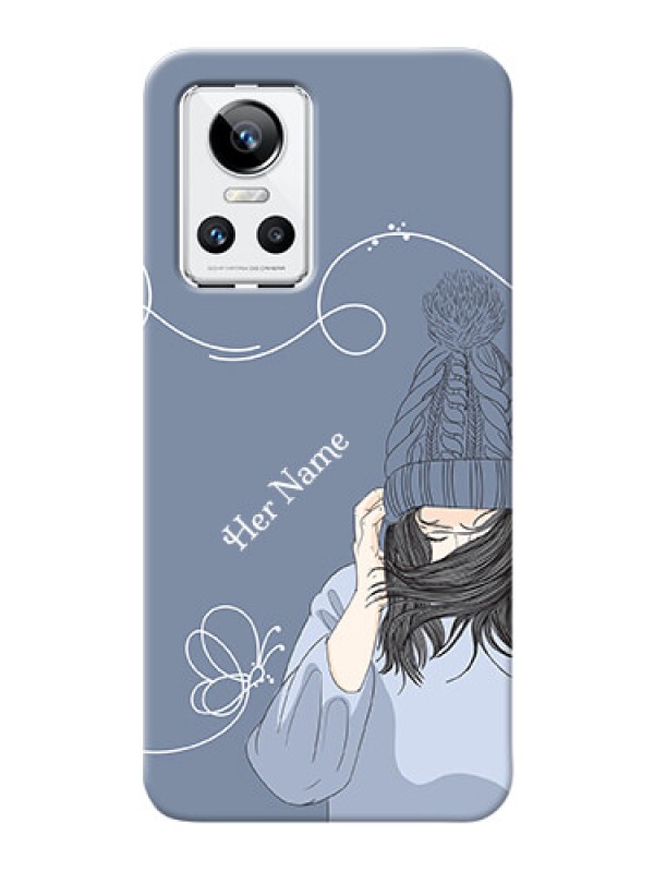 Custom Realme Gt Neo 3 Custom Mobile Case with Girl in winter outfit Design