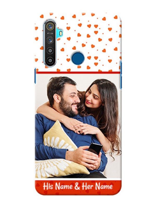 Custom Realme Narzo 10 Phone Back Covers: Orange Love Symbol Design