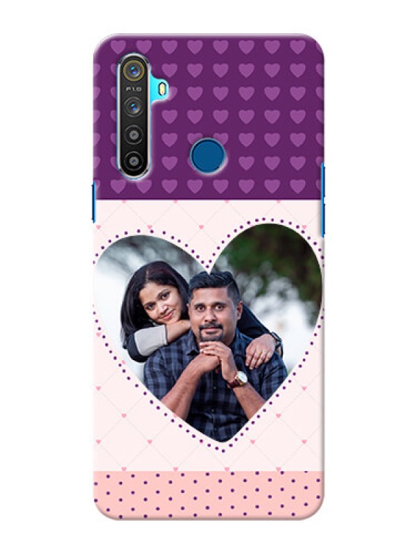 Custom Realme Narzo 10 Mobile Back Covers: Violet Love Dots Design