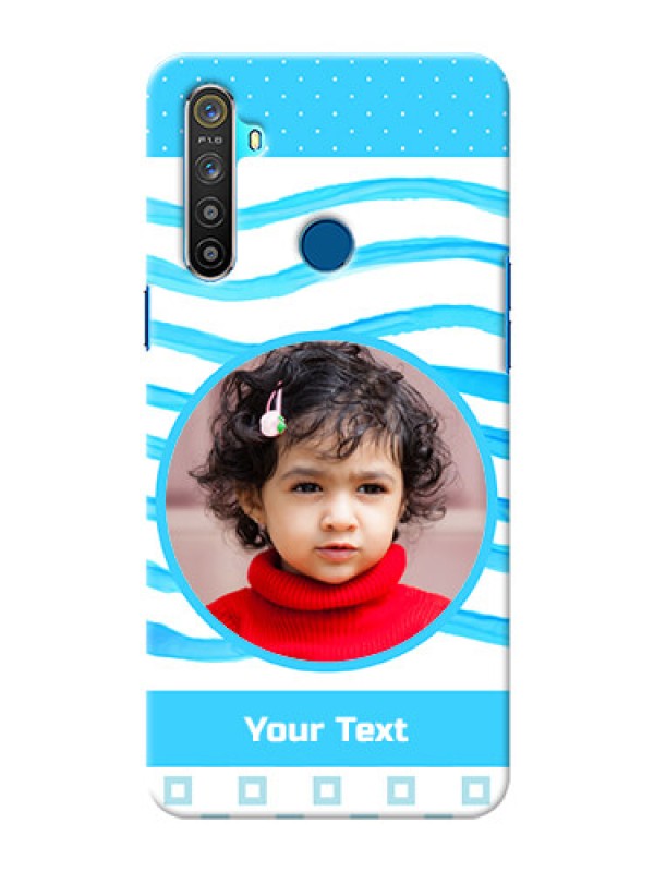 Custom Realme Narzo 10 phone back covers: Simple Blue Case Design