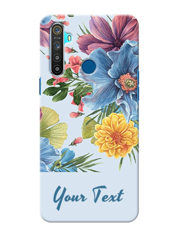 Custom Realme Narzo 10 Custom Phone Cases: Stunning Watercolored Flowers Painting Design