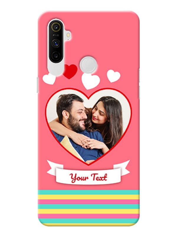 Custom Realme Narzo 10A Personalised mobile covers: Love Doodle Design