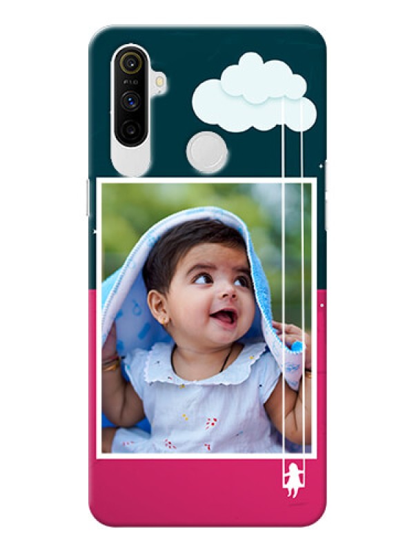 Custom Realme Narzo 10A custom phone covers: Cute Girl with Cloud Design