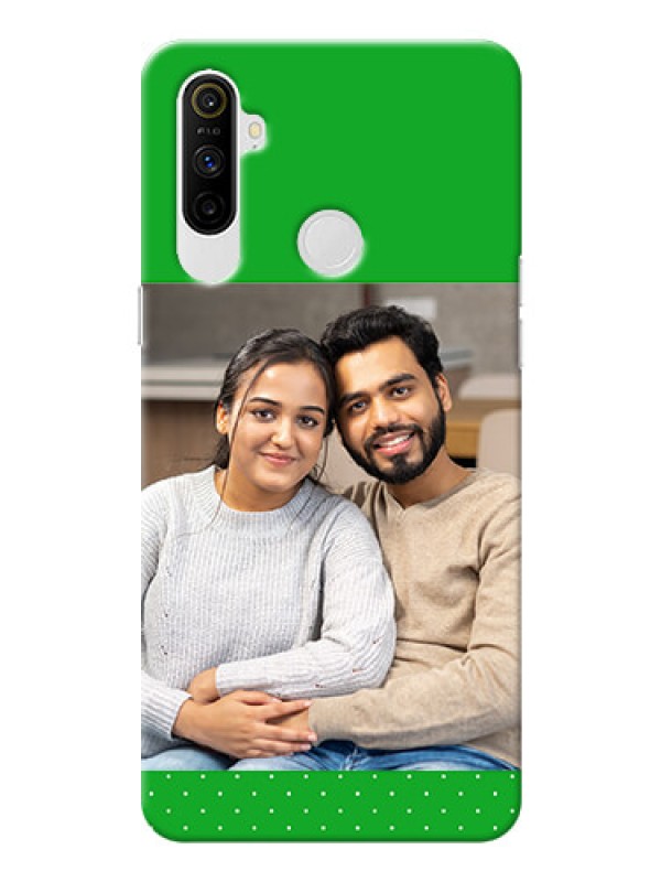 Custom Realme Narzo 10A Personalised mobile covers: Green Pattern Design