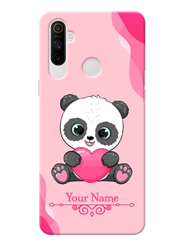 Custom Realme Narzo 10A Mobile Back Covers: Cute Panda Design