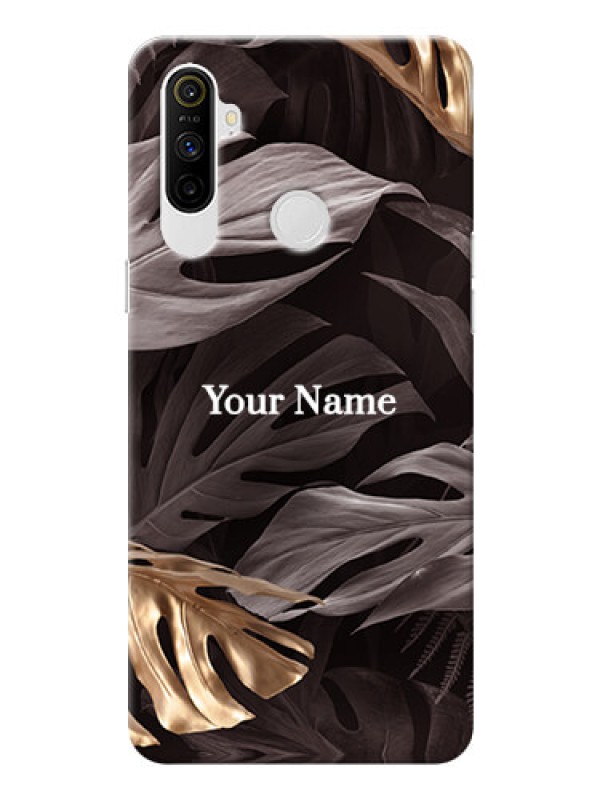 Custom Realme Narzo 10A Mobile Back Covers: Wild Leaves digital paint Design