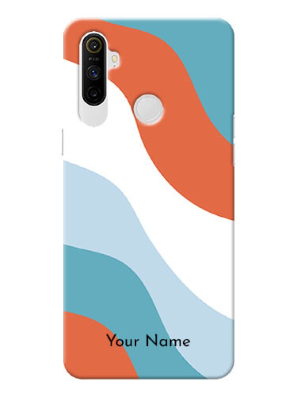 Custom Realme Narzo 10A Mobile Back Covers: coloured Waves Design