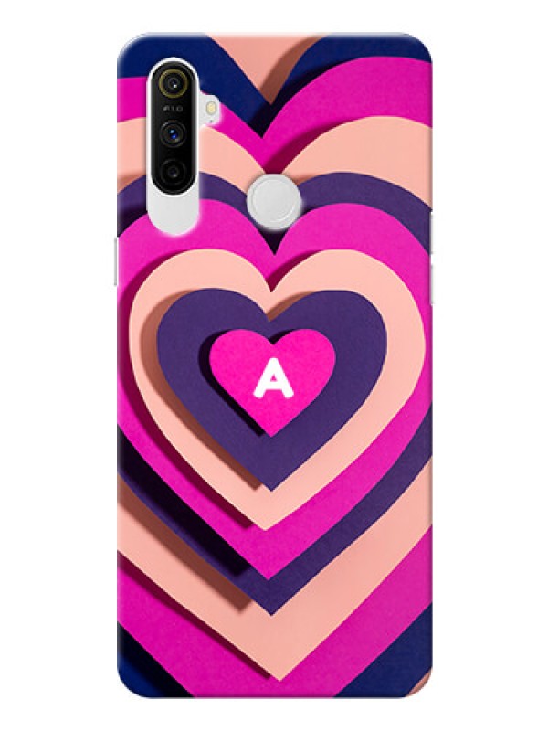 Custom Realme Narzo 10A Custom Mobile Case with Cute Heart Pattern Design