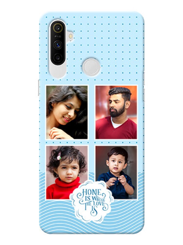 Custom Realme Narzo 10A Custom Phone Covers: Cute love quote with 4 pic upload Design