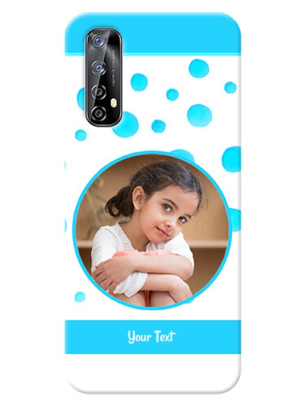 Custom Realme Narzo 20 Pro Custom Phone Covers: Blue Bubbles Pattern Design