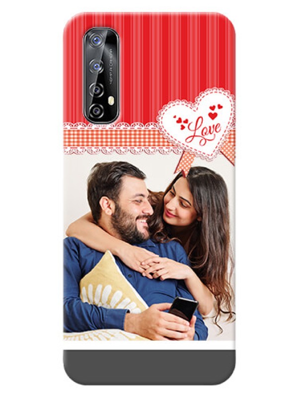 Custom Realme Narzo 20 Pro phone cases online: Red Love Pattern Design