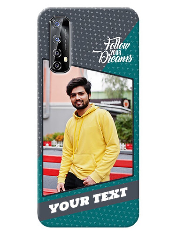 Custom Realme Narzo 20 Pro Back Covers: Background Pattern Design with Quote