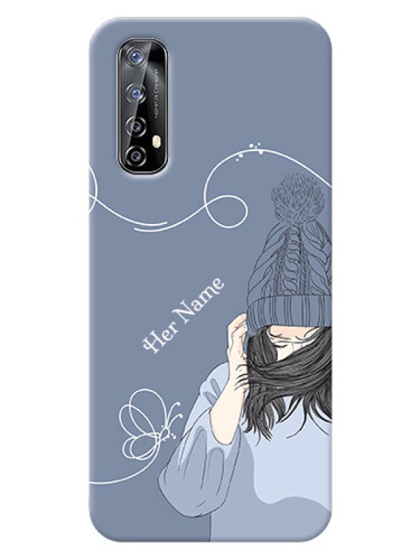 Custom Realme Narzo 20 Pro Custom Mobile Case with Girl in winter outfit Design
