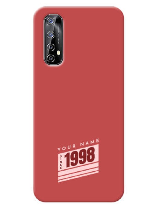 Custom Realme Narzo 20 Pro Phone Back Covers: Red custom year of birth Design