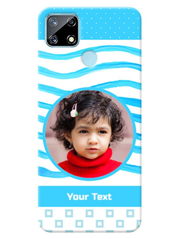 Custom Realme Narzo 20 phone back covers: Simple Blue Case Design