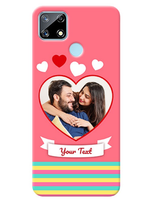 Custom Realme Narzo 20 Personalised mobile covers: Love Doodle Design