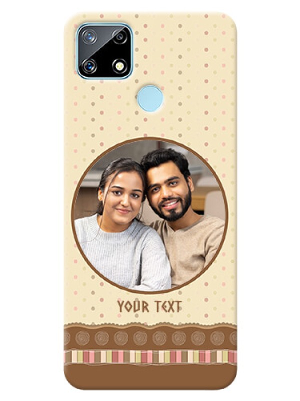 Custom Realme Narzo 20 Mobile Cases: Brown Dotted Mobile Case Design