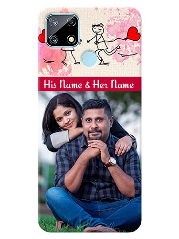 Custom Realme Narzo 20 phone back covers: You and Me Case Design