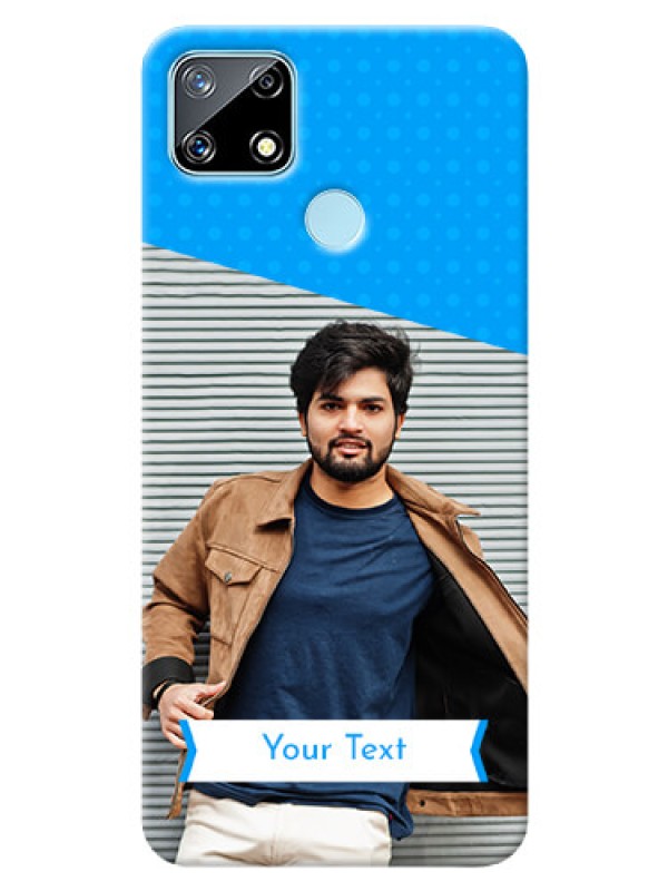 Custom Realme Narzo 20 Personalized Mobile Covers: Simple Blue Color Design