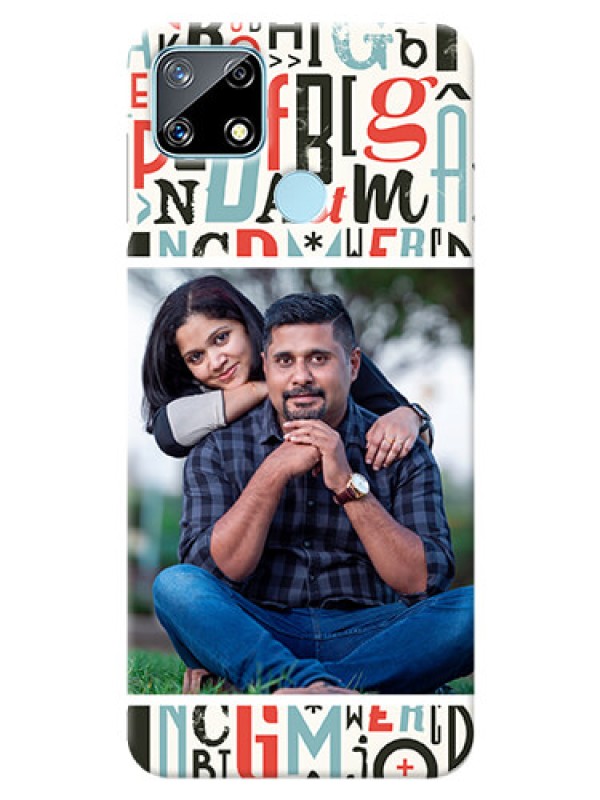 Custom Realme Narzo 20 custom mobile phone covers: Alphabet Design