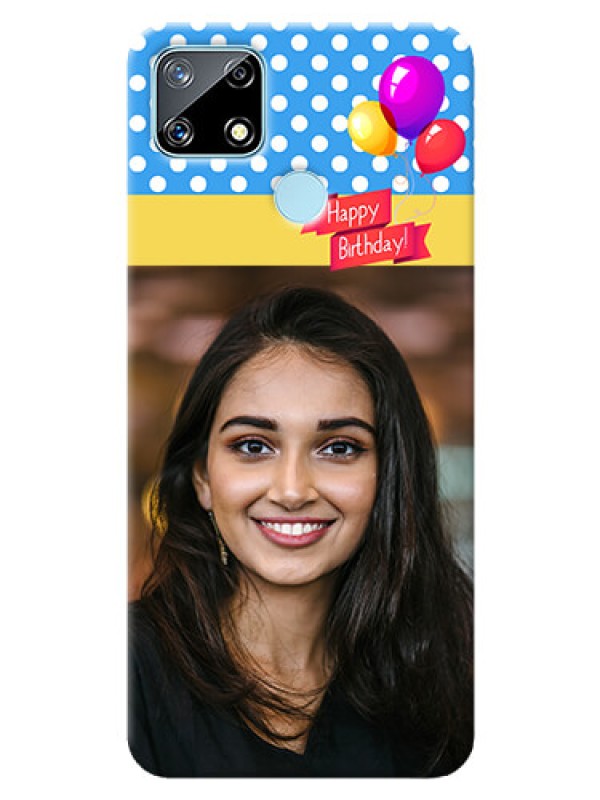 Custom Realme Narzo 20 custom mobile back covers: Happy Birthday Design