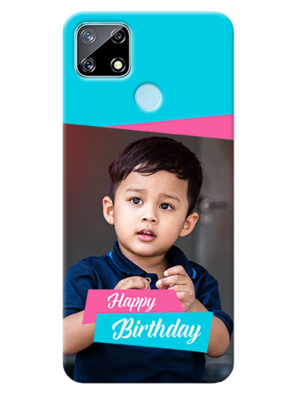 Custom Realme Narzo 20 Mobile Covers: Image Holder with 2 Color Design