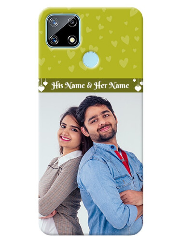 Custom Realme Narzo 20 custom mobile covers: You & Me Heart Design