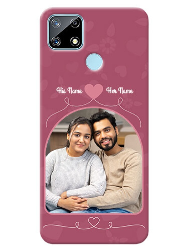 Custom Realme Narzo 20 mobile phone covers: Love Floral Design