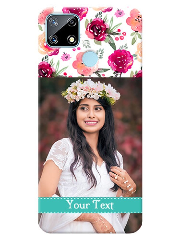 Custom Realme Narzo 20 Personalized Mobile Cases: Watercolor Floral Design