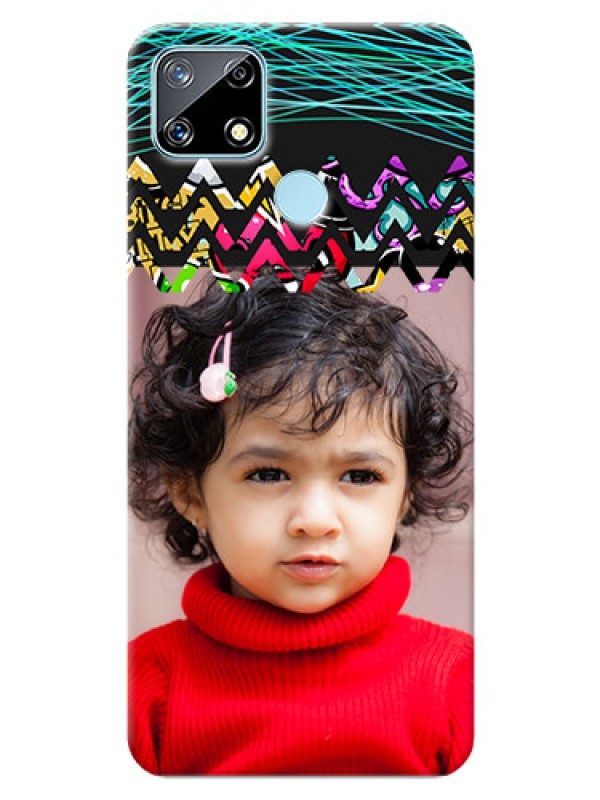 Custom Realme Narzo 20 personalized phone covers: Neon Abstract Design