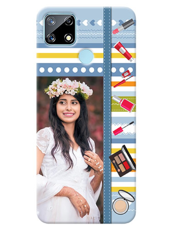 Custom Realme Narzo 20 Personalized Mobile Cases: Makeup Icons Design
