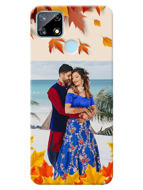 Custom Realme Narzo 20 Mobile Phone Cases: Autumn Maple Leaves Design