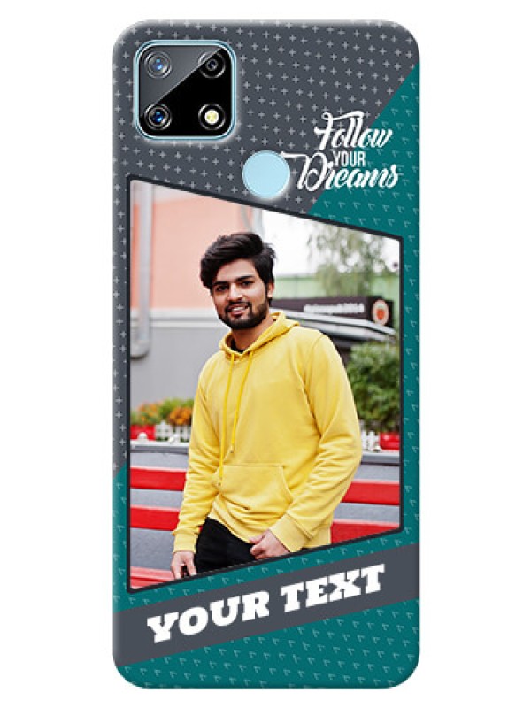 Custom Realme Narzo 20 Back Covers: Background Pattern Design with Quote